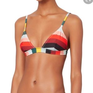 Solid + Striped Paradise Stripe Morgan Bikini Top